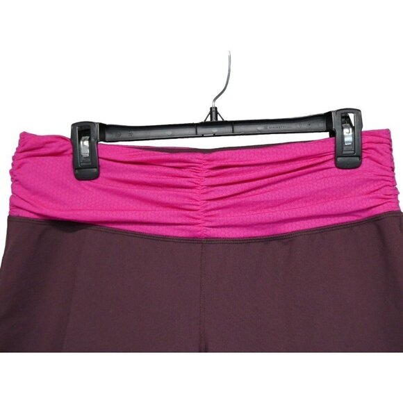 Patagonia Leggings Capri Cropped Leggings Workout Sz L Burgundy Pink Athletic - Picture 5 of 10